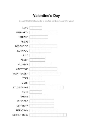 100 Printable Word Scramble Puzzles With Answers 17