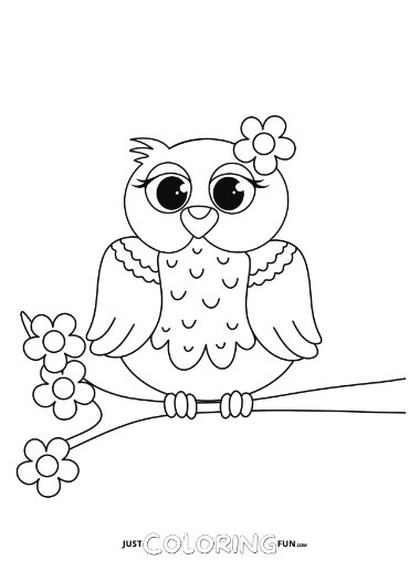 Owl Coloring Pages 6