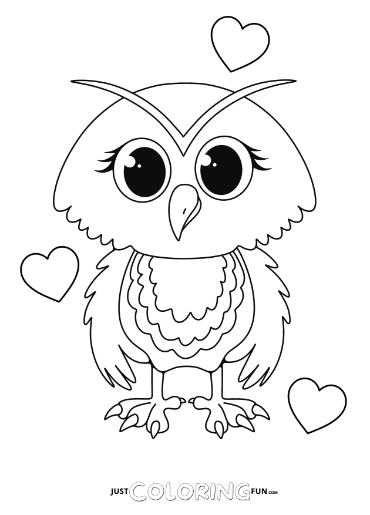 Owl Coloring Pages 4