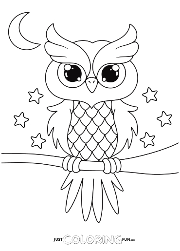 Owl Coloring Pages 2
