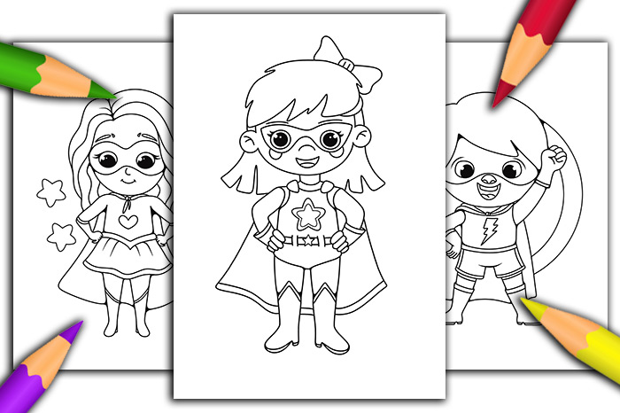 superhero logo coloring page