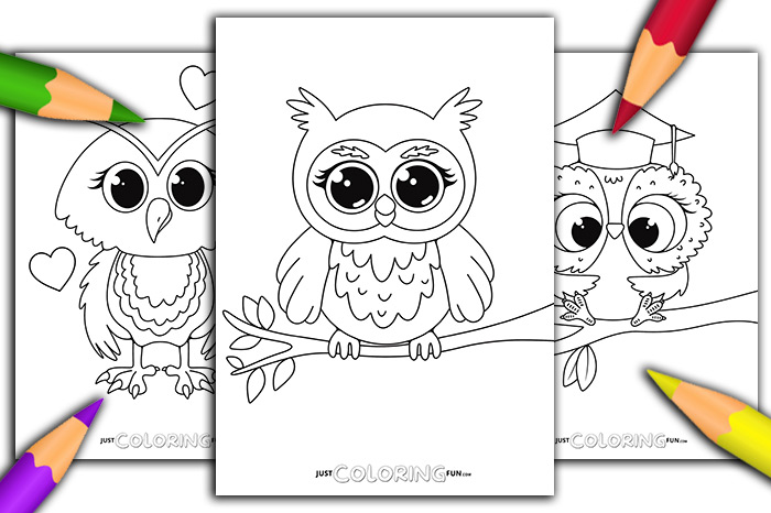 Owl Coloring Pages 1