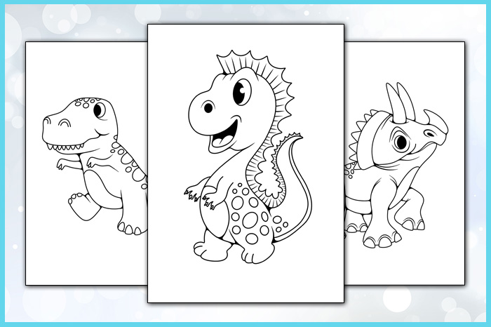 dinosaur colouring pages