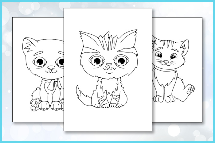 cat colouring pages