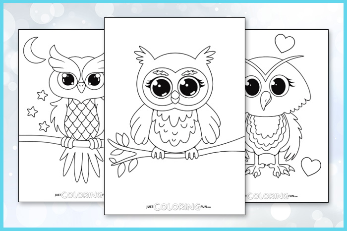owl color pages