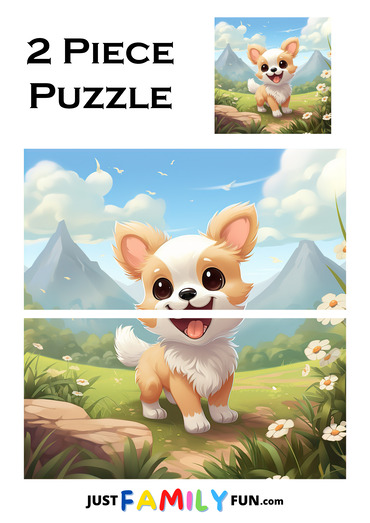 printable dog puzzle