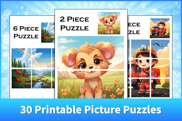 30 Printable Picture Puzzles