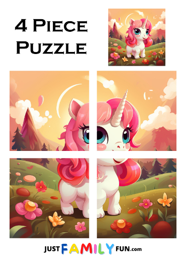 printable unicorn puzzle