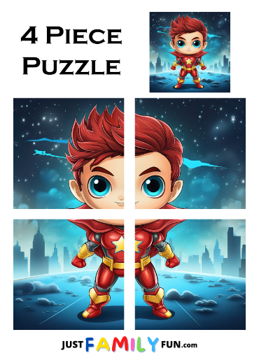printable superhero puzzle