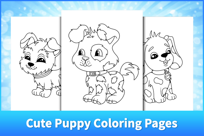 Cute Puppy Coloring Pages