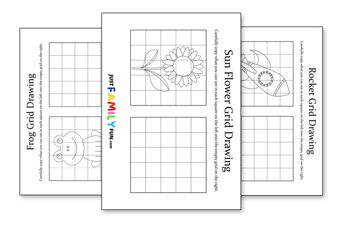 GRID DRAWING WORKSHEETS