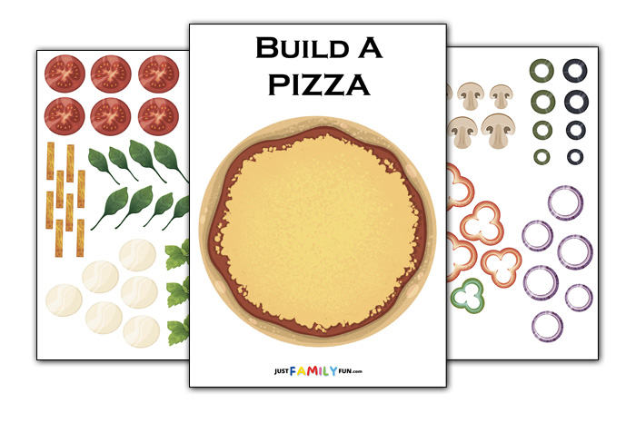Printable Pizza Crust And Pizza Toppings Just Family Fun