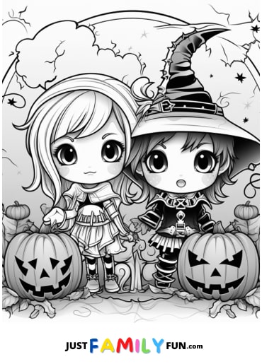 halloween color pages printable