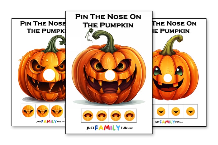 pin the nose on the pumpkin
