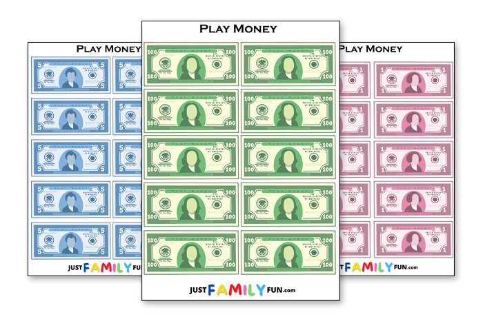 free printable play money