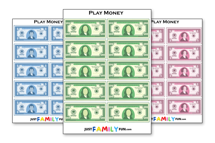 Free Printable Play Money For Kids | Just Family Fun
