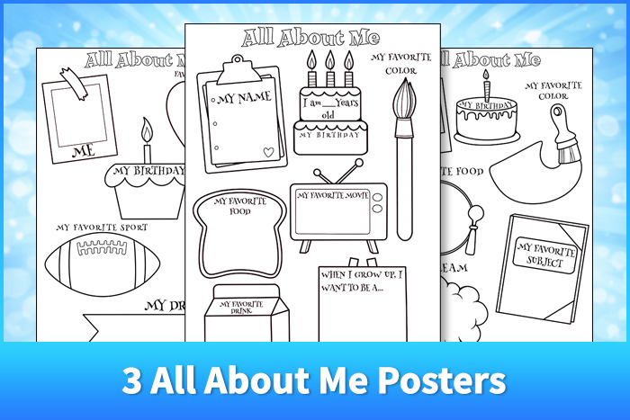 3 All About Me Posters