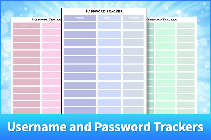 Username and Password Trackers