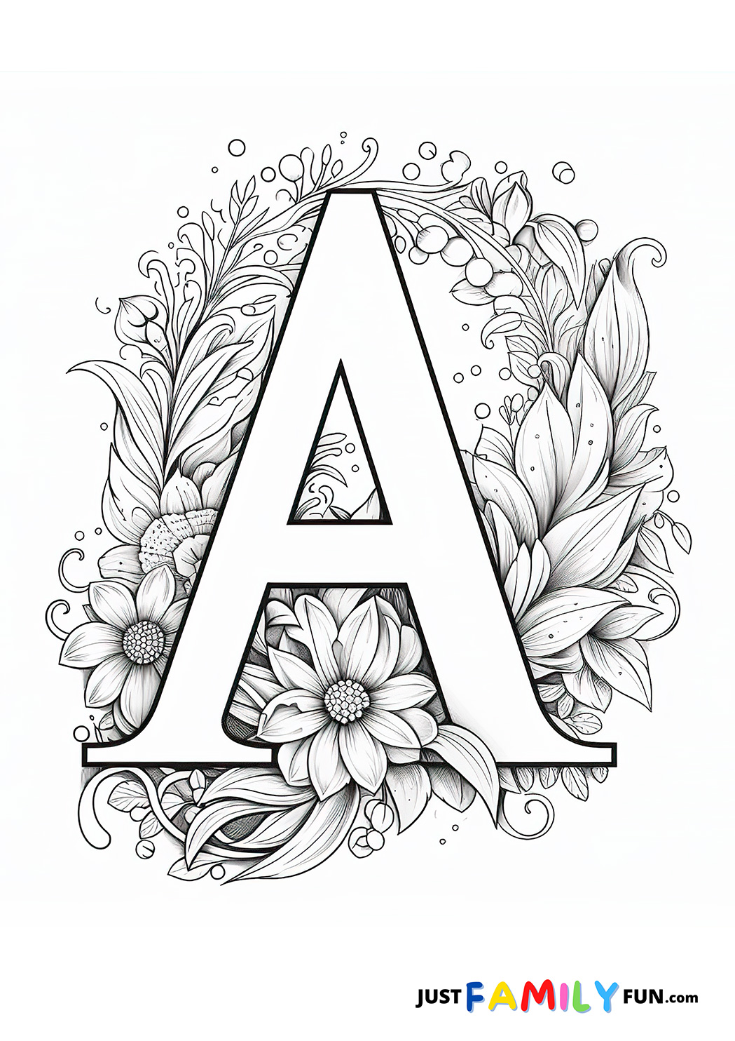 18 Free Printable Bubble Letter A | Just Family Fun