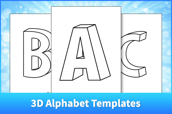 3D Alphabet Templates