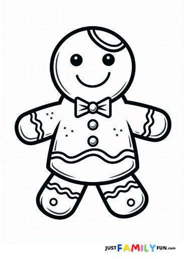 outline of a gingerbread man