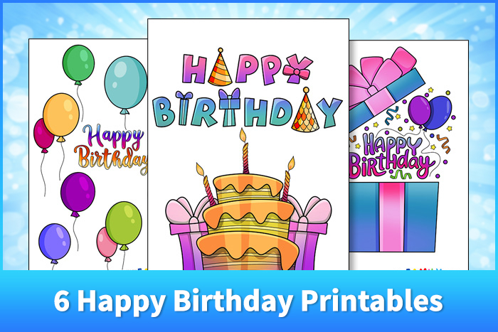 6 Happy Birthday Printables