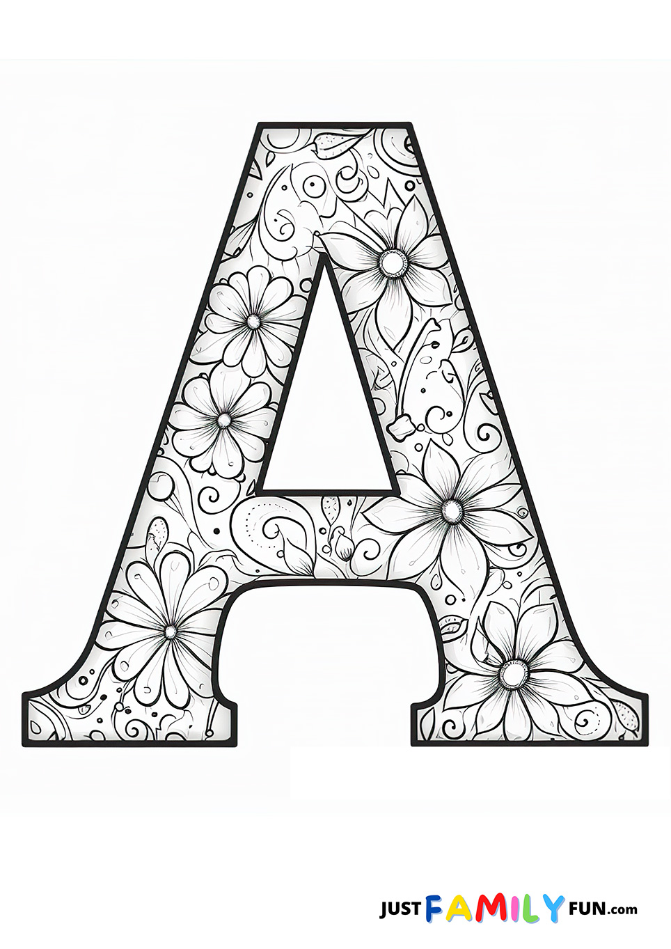 18 Free Printable Bubble Letter A | Just Family Fun