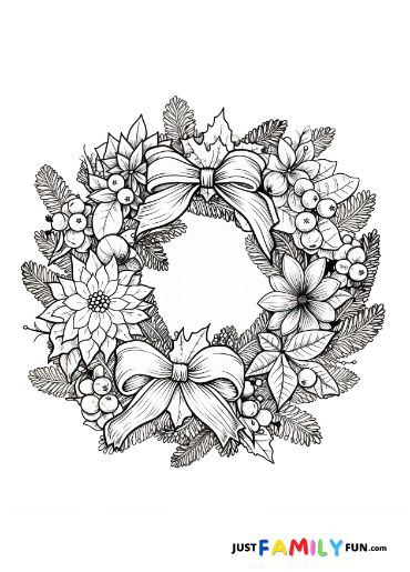 wreaths coloring pages