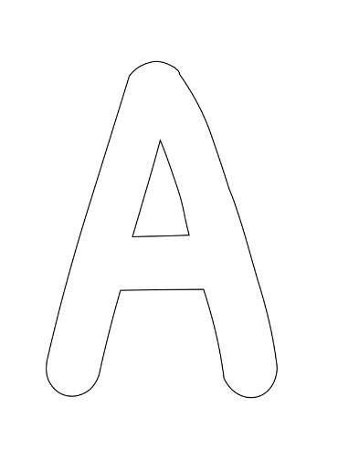 a in bubble letters
