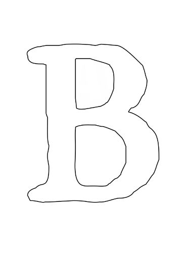 outline letter b