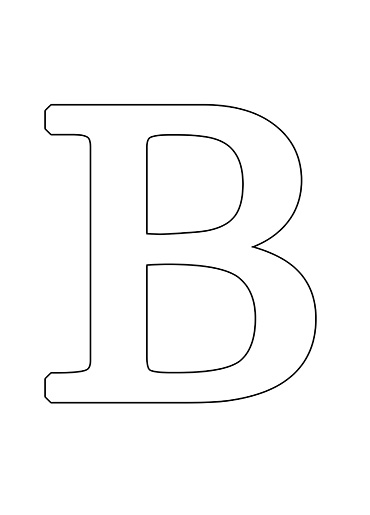 9 Free Bubble Letter B Outline Stencils 1