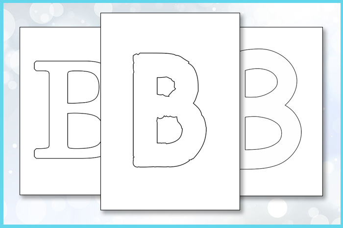 printable letter b outline