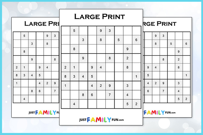 large sudoku puzzles printable
