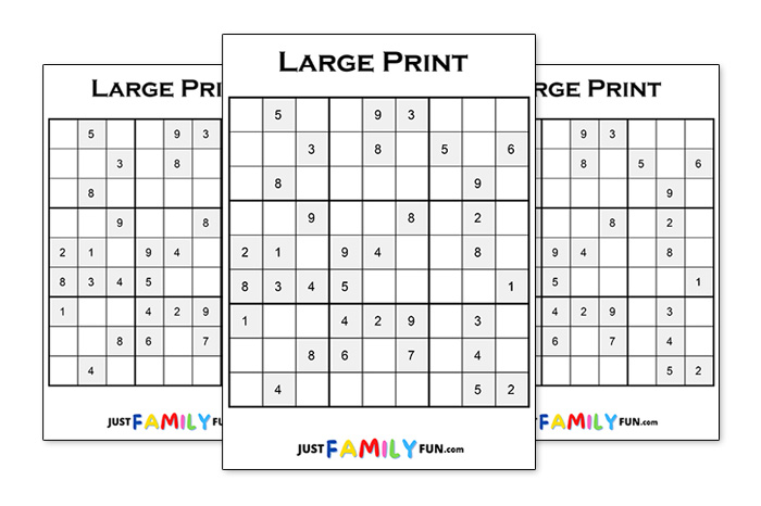 96 Printable Large Print Sudoku Puzzles 1
