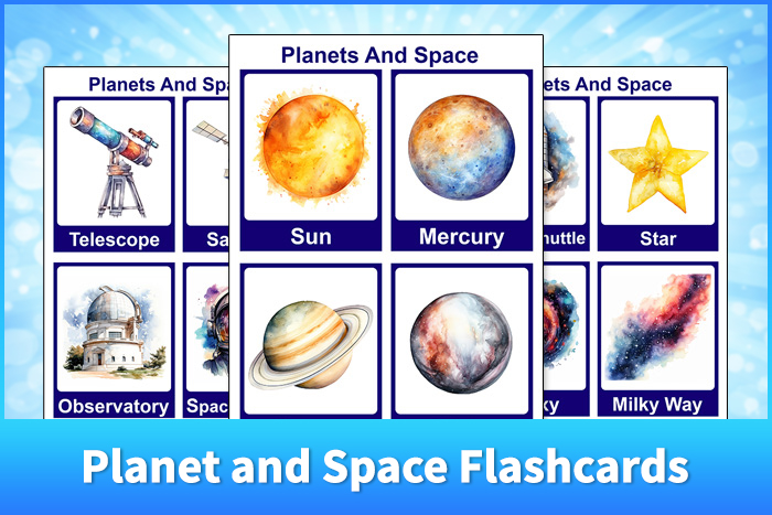 Planet flashcards printable