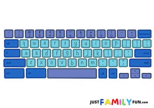 blue-keyboard-template