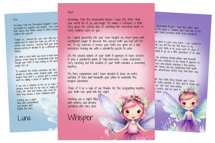 tooth fairy lost tooth letter