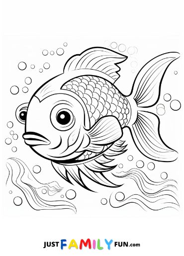 rainbow fish coloring page 5