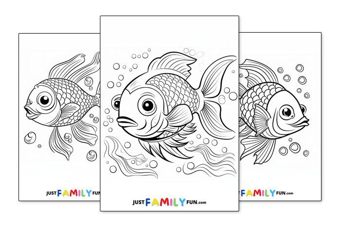 rainbow fish coloring sheets