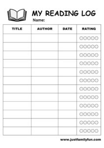 20 Free Reading Log Printable Templates 