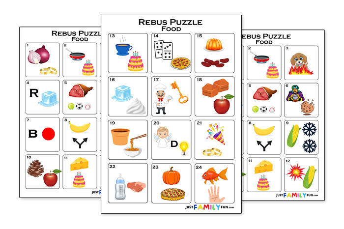 rebus puzzles with answers food