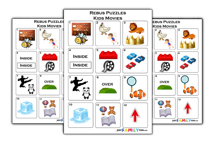 kids rebus puzzles with answers