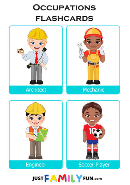 16 Printable Occupations Flashcards | Just Family Fun