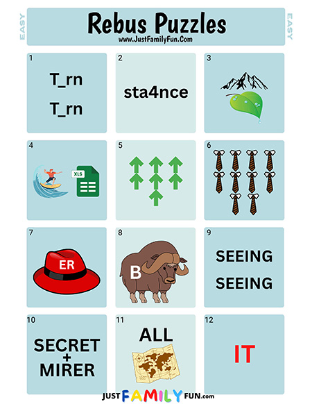 easy rebus puzzles