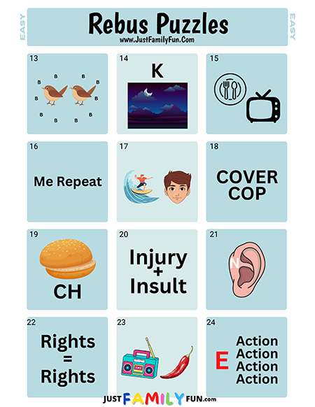 easy rebus puzzles
