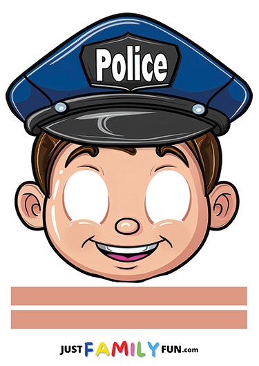police mask template for children