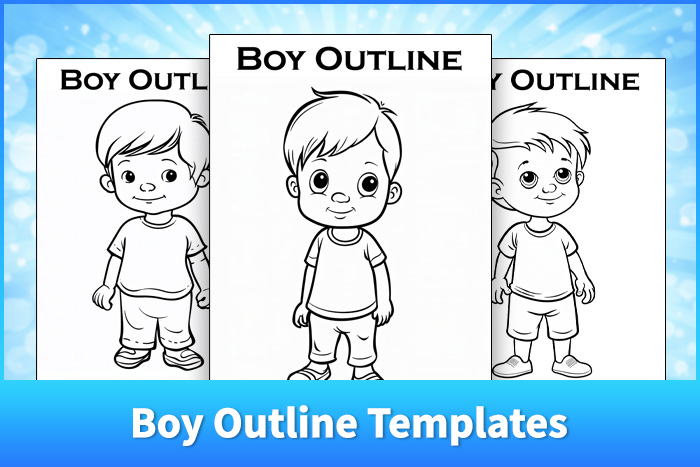 Boy Outline Templates