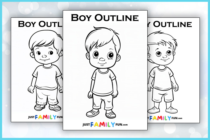 toddler outline template