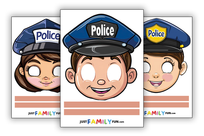 printable police mask for kids