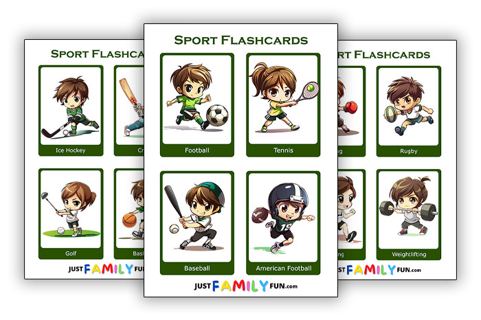 printable sports flashcards